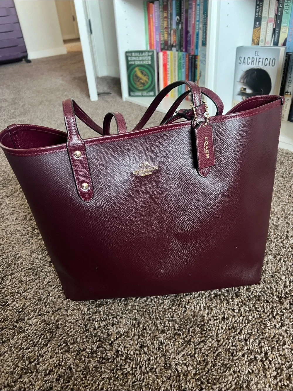 Leather tote bag, Coach Reversible City Tote
